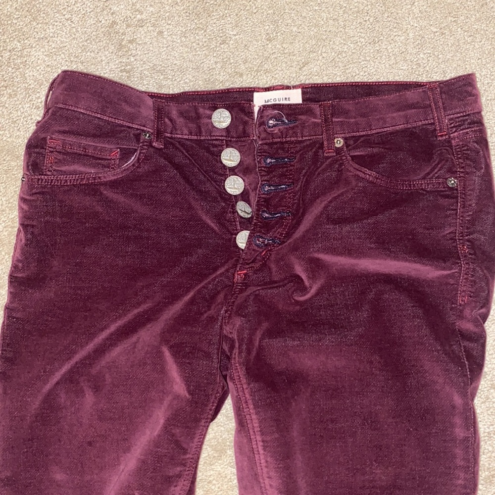MCGUIRE button fly velvet jeans size 28 - Picture 7 of 7